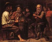 Mathieu le Nain Peasants in a Tavern oil painting